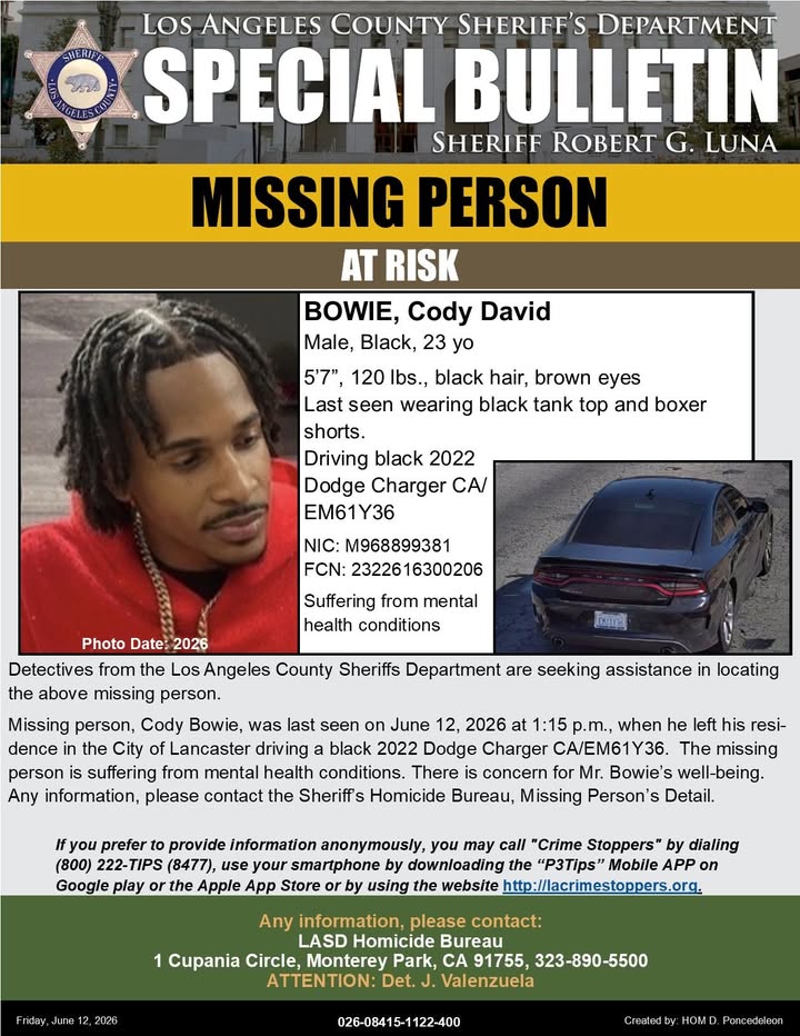 #LASD is Asking for the Public's Help Locating At-Risk Missing Person ...